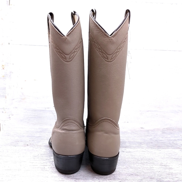 Genuine Leather Mens 10.5 EETaupe Gray Western Boots Brand New! - Picture 9 of 11